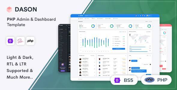 Dason - PHP Admin & Dashboard Template