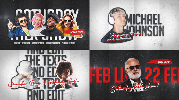 Grunge Podcast Intro Openers template preview