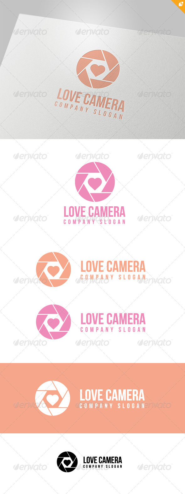 Love Camera Logo - Objects Logo Templates