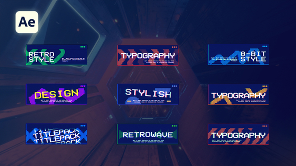 Glitch Titles Titles template preview