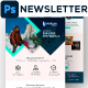 Hiking Equipment Newsletter PSD Template. 