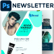 Men's Facial Skincare Newsletter PSD Template 