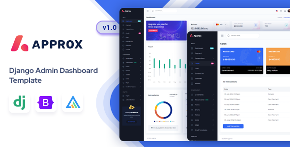 Approx  - Django Admin & Dashboard Template