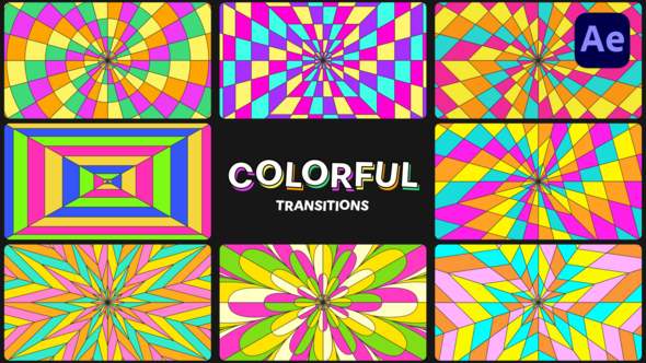Colorful Transitions Elements template preview