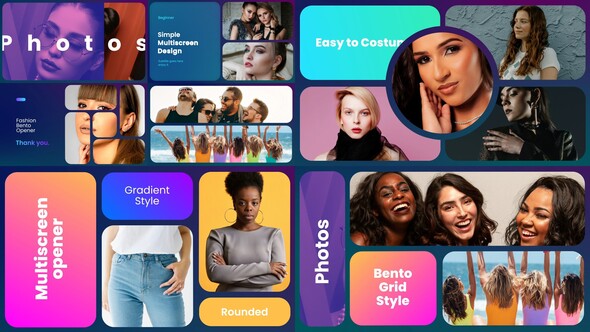 Bento Multiscreen Slideshow Openers template preview