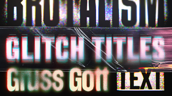 Glitch Text Titles Titles template preview