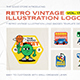 Retro Cartoon Sports Logo Badges Vol. 17