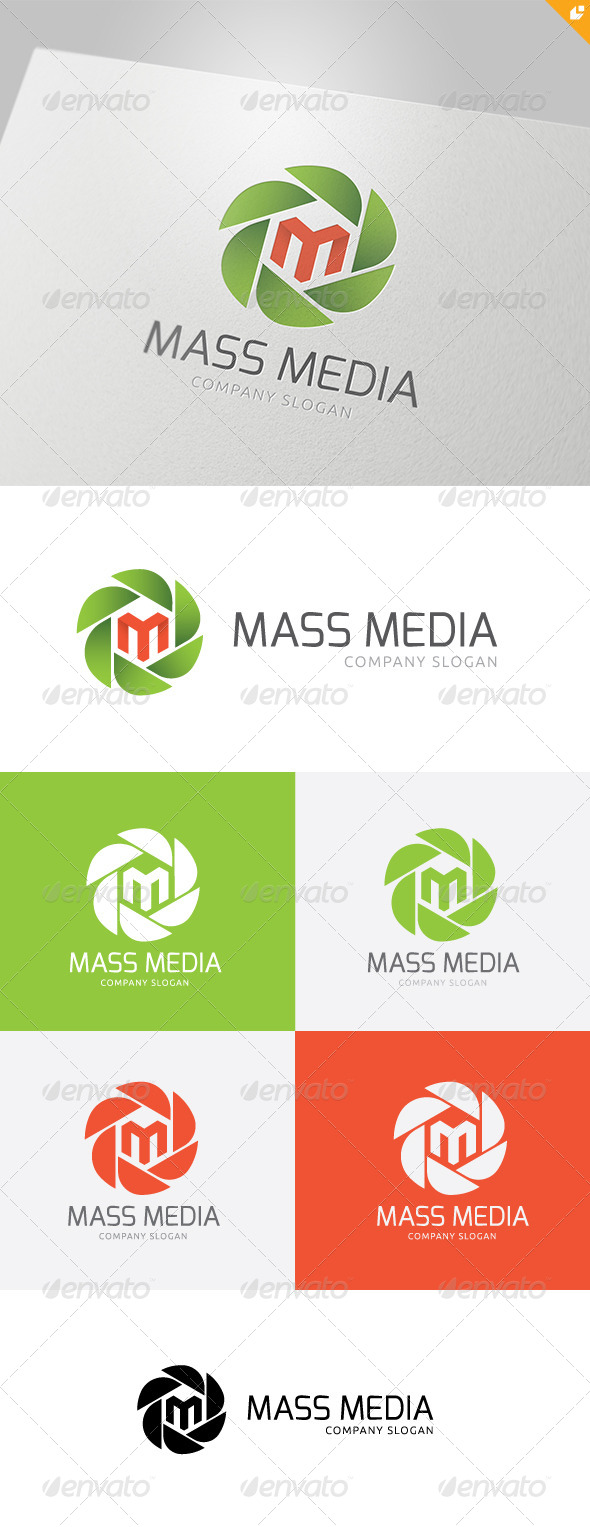 Mass Media Logo - Letters Logo Templates