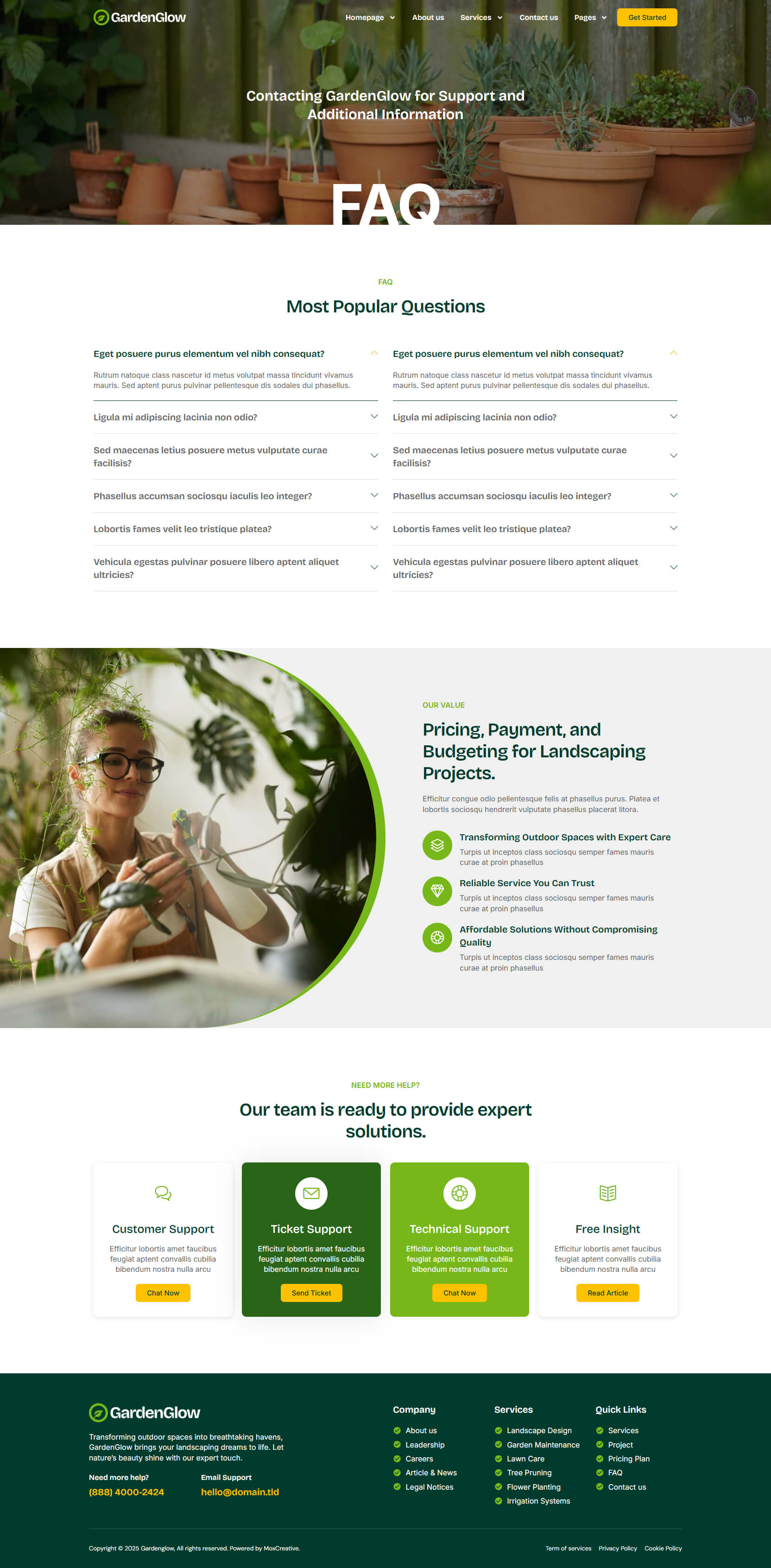 GardenGlow - Gardening & Landscape Elementor Pro Template Kit by ...