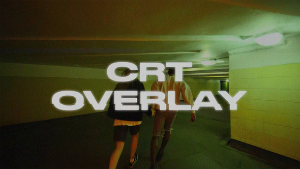 CRT TV Overlay Elements template preview