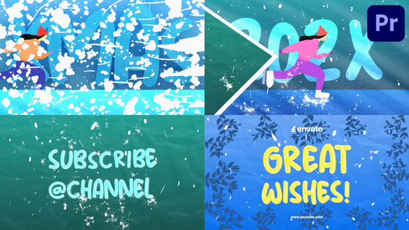 New Year Typography Opener for Premiere Pro Premiere Pro template preview