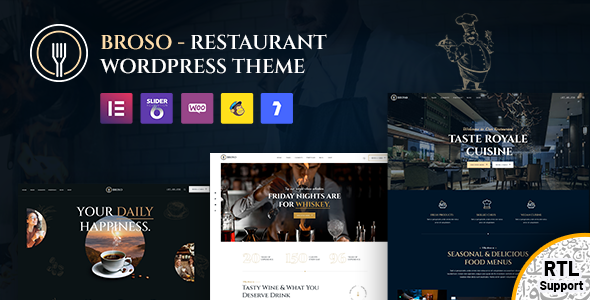 Broso - Restaurants & Cafes WordPress Theme