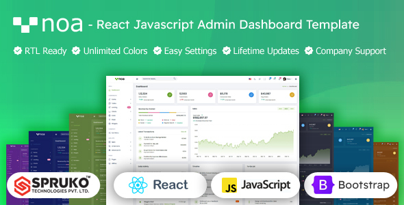 Noa - Admin Dashboard Template Reactjs Javascript Bootstrap