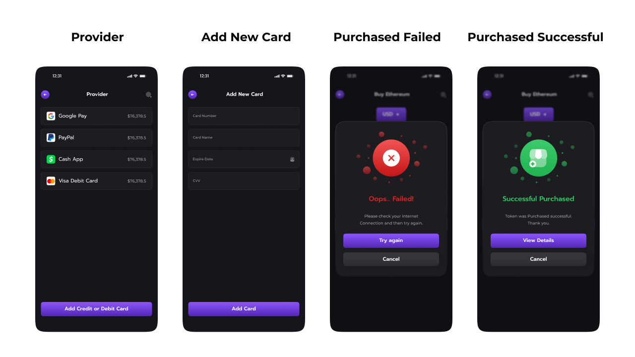 Hexa | Crypto Exchange App | React Native Expo Template by codeforge0