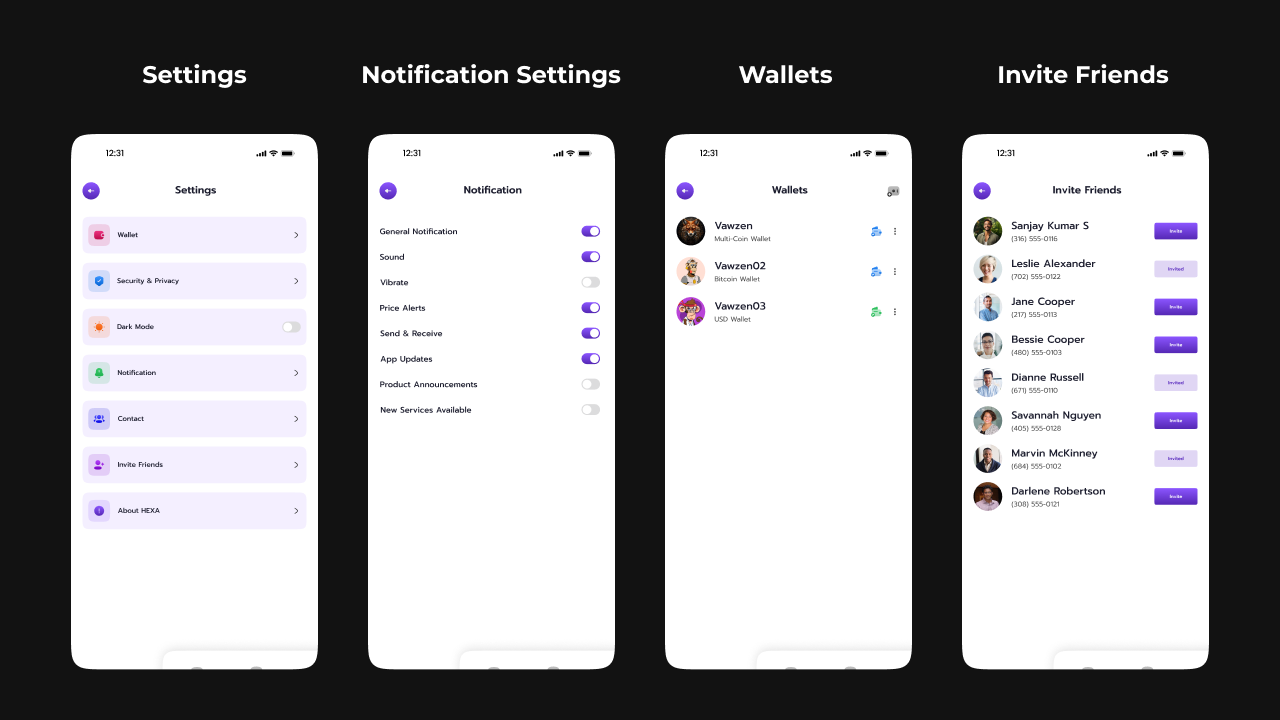 Hexa | Crypto Exchange App | React Native Expo Template by codeforge0