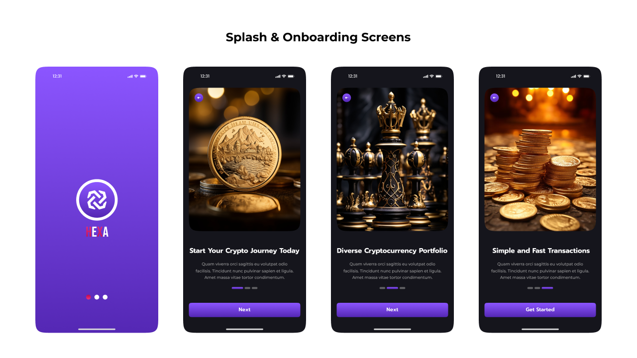 Hexa | Crypto Exchange App | React Native Expo Template by codeforge0