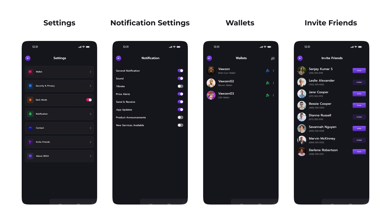 Hexa | Crypto Exchange App | React Native Expo Template by codeforge0