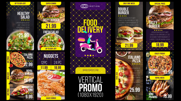 Food Delivery Vertical Promo Product Promo template preview
