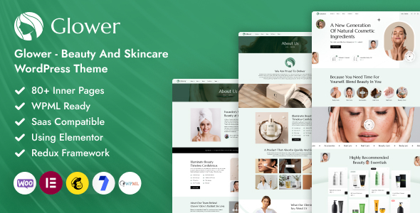 Glower – Beauty and Skincare WordPress Theme