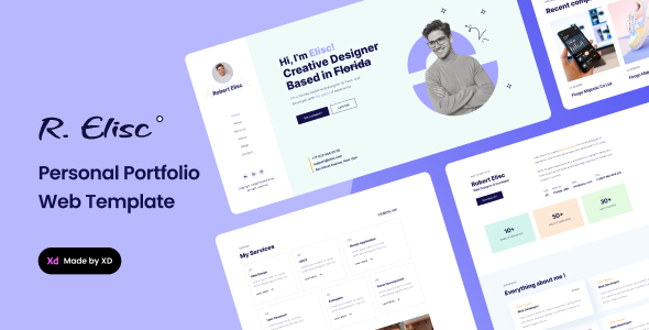 R. Elisc - Personal Portfolio Website XD Template