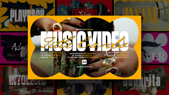 Music Video Title Card Templates For Ae Openers template preview