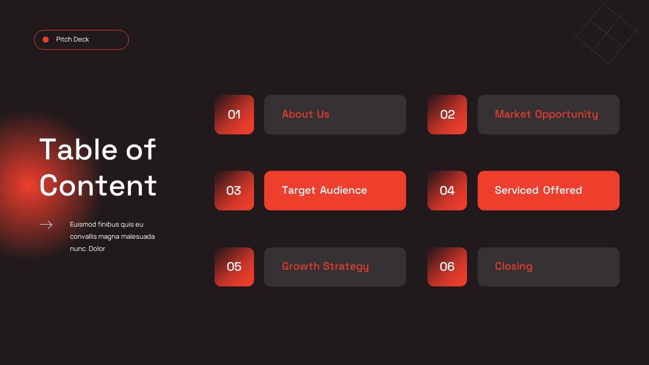 Black Red Gradient Digital Marketing Pitch Deck GSL Presentation ...