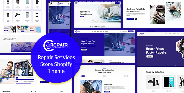 Ropair – Mobile Phone Computer & Electronics Repair Services Store Shopify Theme OS 2.0