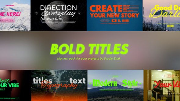Bold Titles Titles template preview