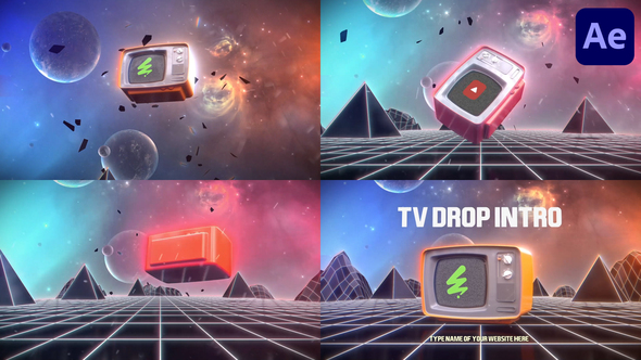 TV Drop Intro for After Effects Logo Stings template preview
