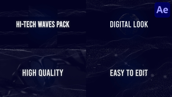 HiTech Waves Pack for After Effects Elements template preview