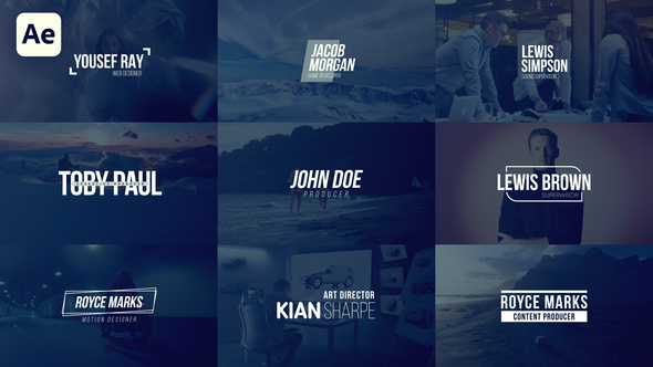 Modern Titles Pack Titles template preview