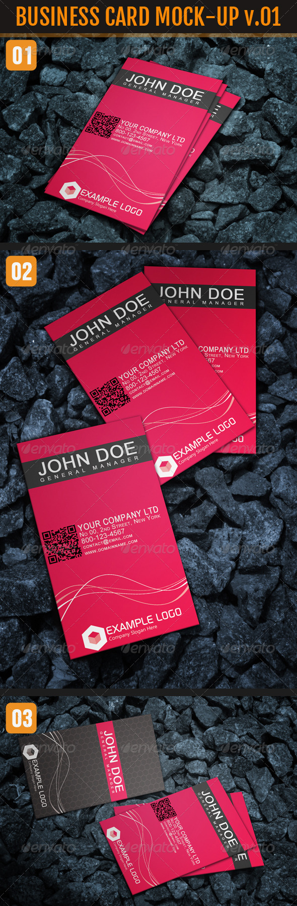 Business Card Mock-Up Vol.1 - Business Cards Print