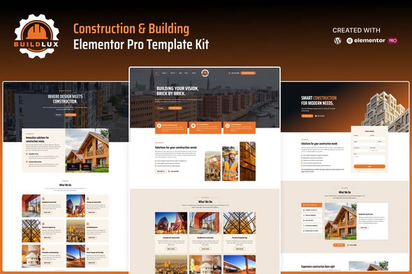 Buildlux - Construction Elementor Pro Template Kit