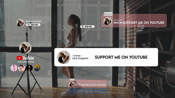 Youtube super thanks broadcast-packages template preview