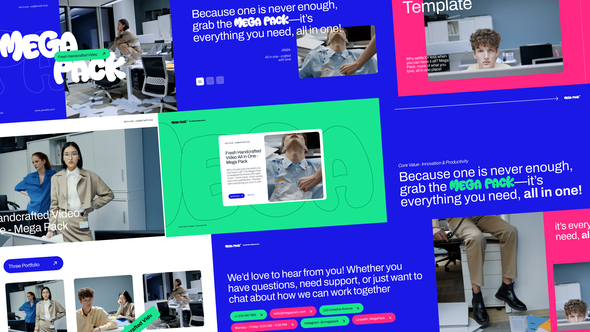 Corporate Pack Video Displays template preview