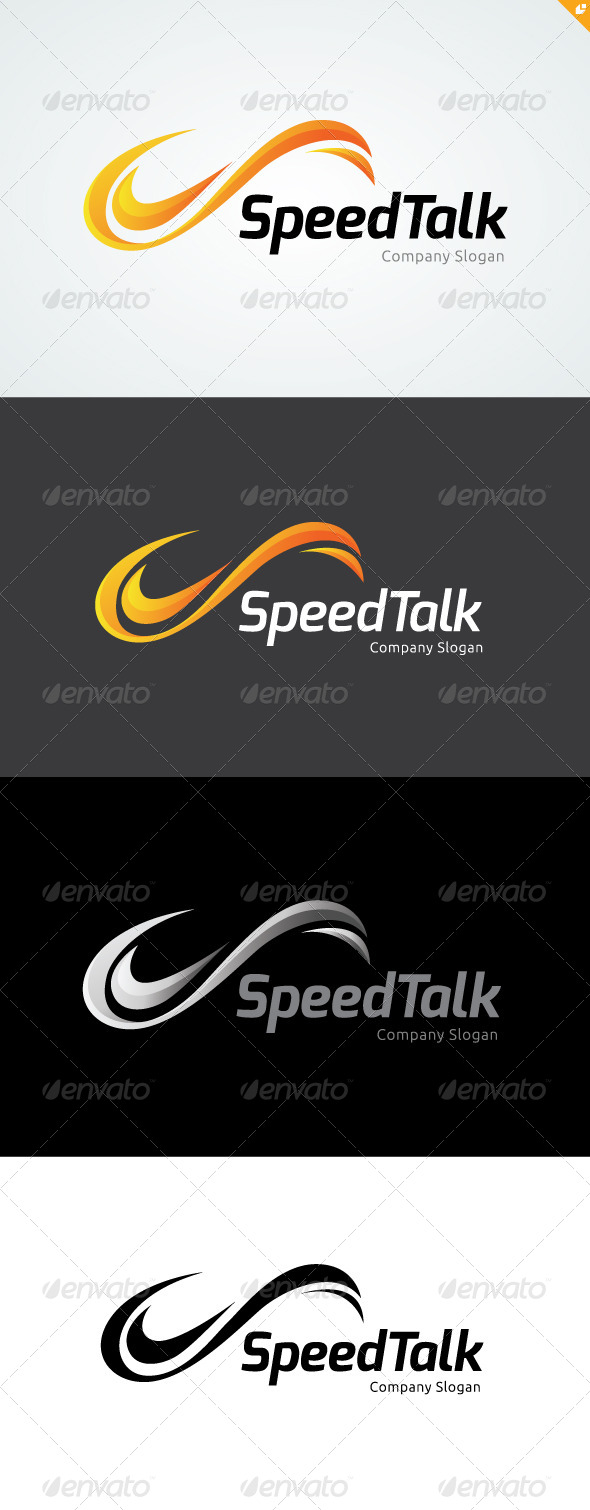 Speed Talk Logo - 3d Abstract