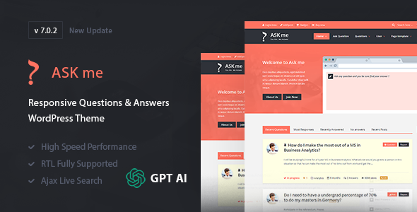 Ask Me - Responsive Questions & Answers WordPress