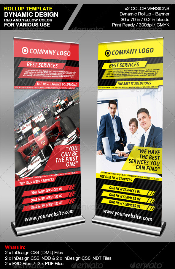 Dynamic Company RollUp Banner - Signage Print Templates