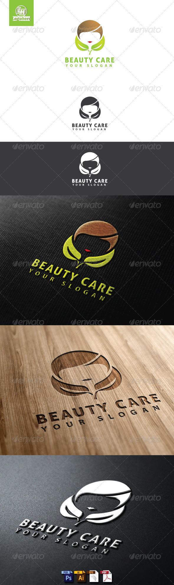 Beauty Care Logo Template - Humans Logo Templates