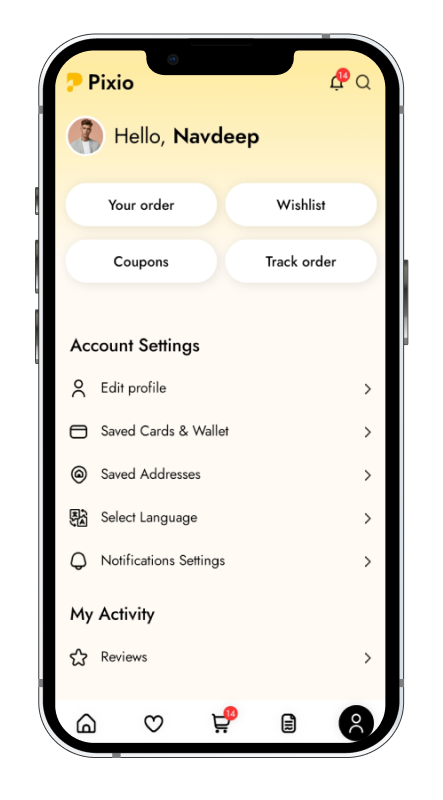 Pixio - React Native Expo Ecommerce Mobile App Template by DexignZone