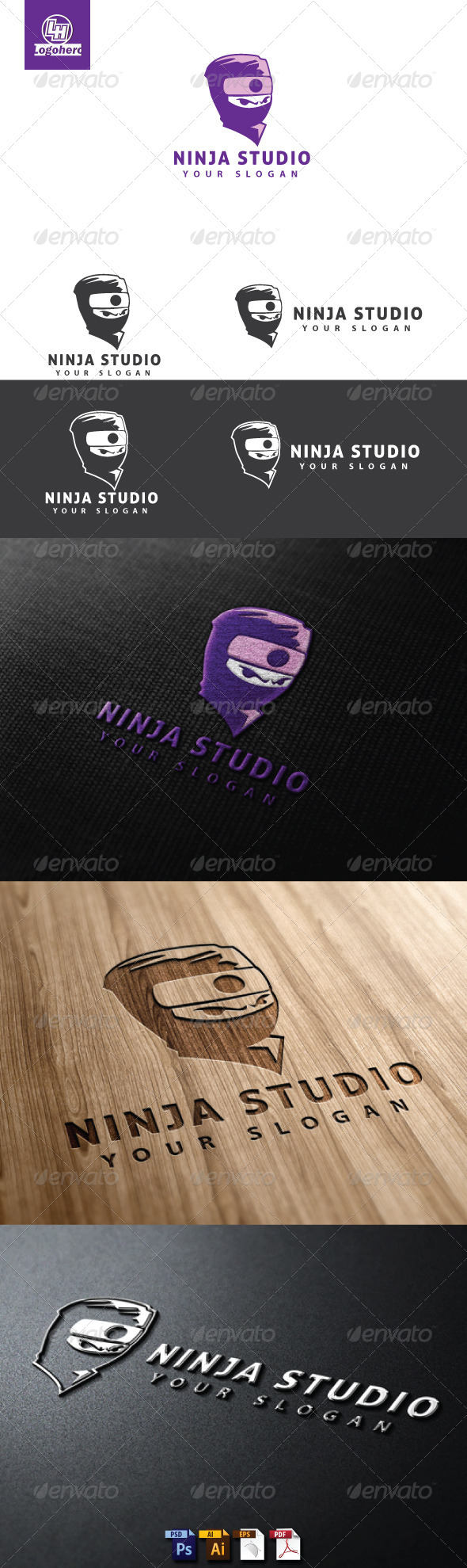 Ninja Studio Logo Template - Humans Logo Templates