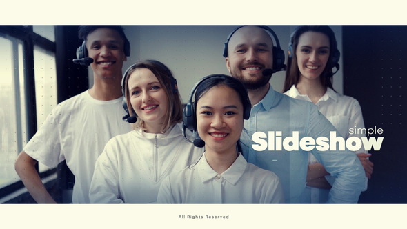 Simple Corporate Slideshow Video Displays template preview