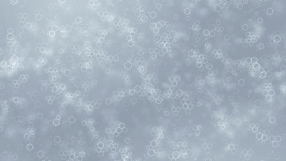 Hexagons Abstract White Background
