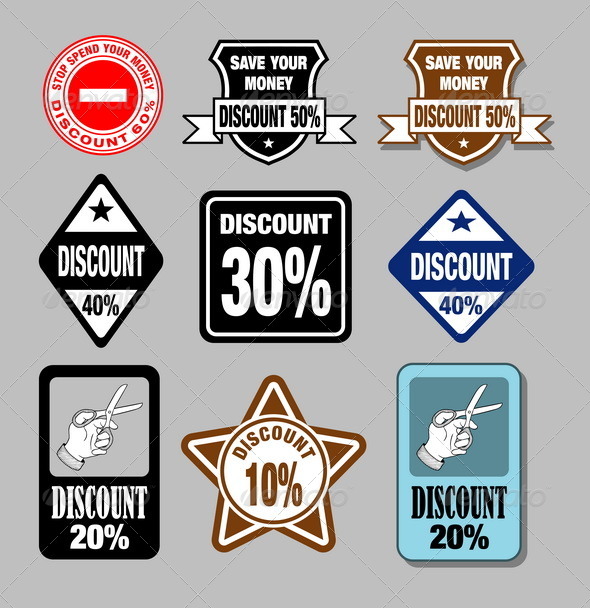 Discount Labels - Commercial / Shopping Conceptual