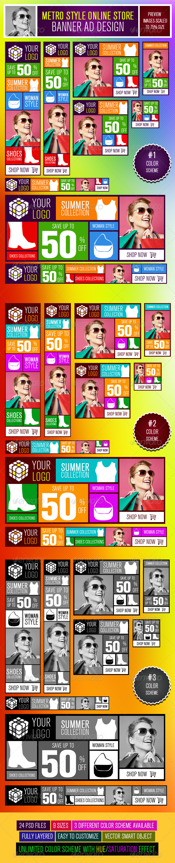 Marketing Banner ad - Metro Style - Banners & Ads Web Elements