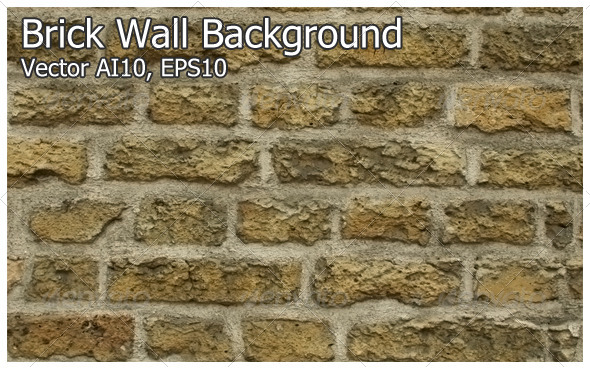 Brick Wall Background (Vector) - Backgrounds Decorative