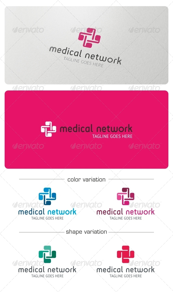Medical Network Logo Template - Symbols Logo Templates