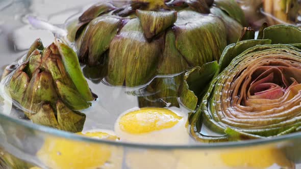 Artichokes in Glass Bowl alt