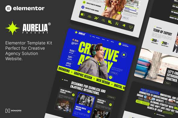 Aurelia - Creative Agency Elementor Template Kit