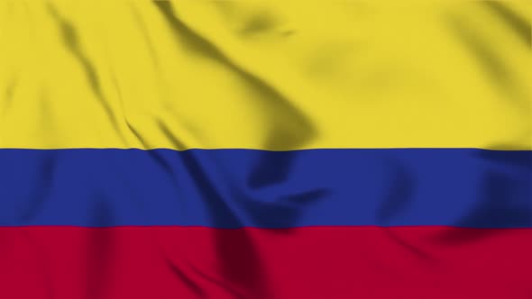 4K Colombia Flag - Loopable